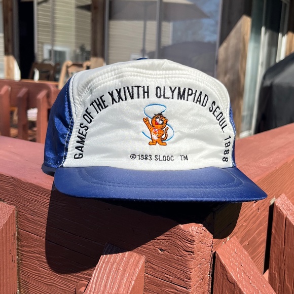 Vintage 1988 Olympics Hat One Size Seoul Olympiad Games South Korea Snapback Cap